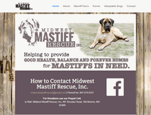 Tablet Screenshot of midwestmastiffrescue.org